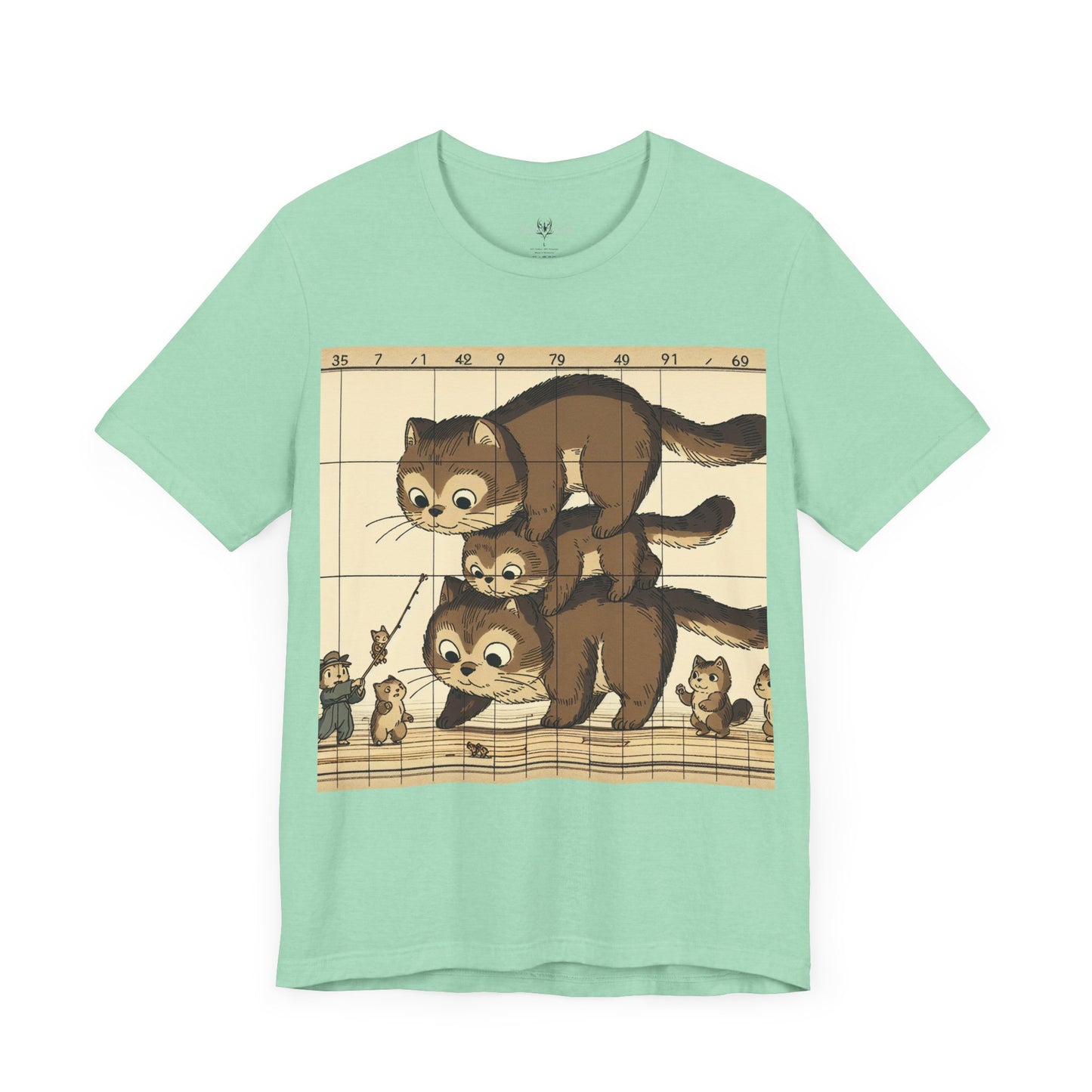 Cute Cat Stack Unisex Jersey Tee - Perfect for Animal Lovers & Gift Occasions