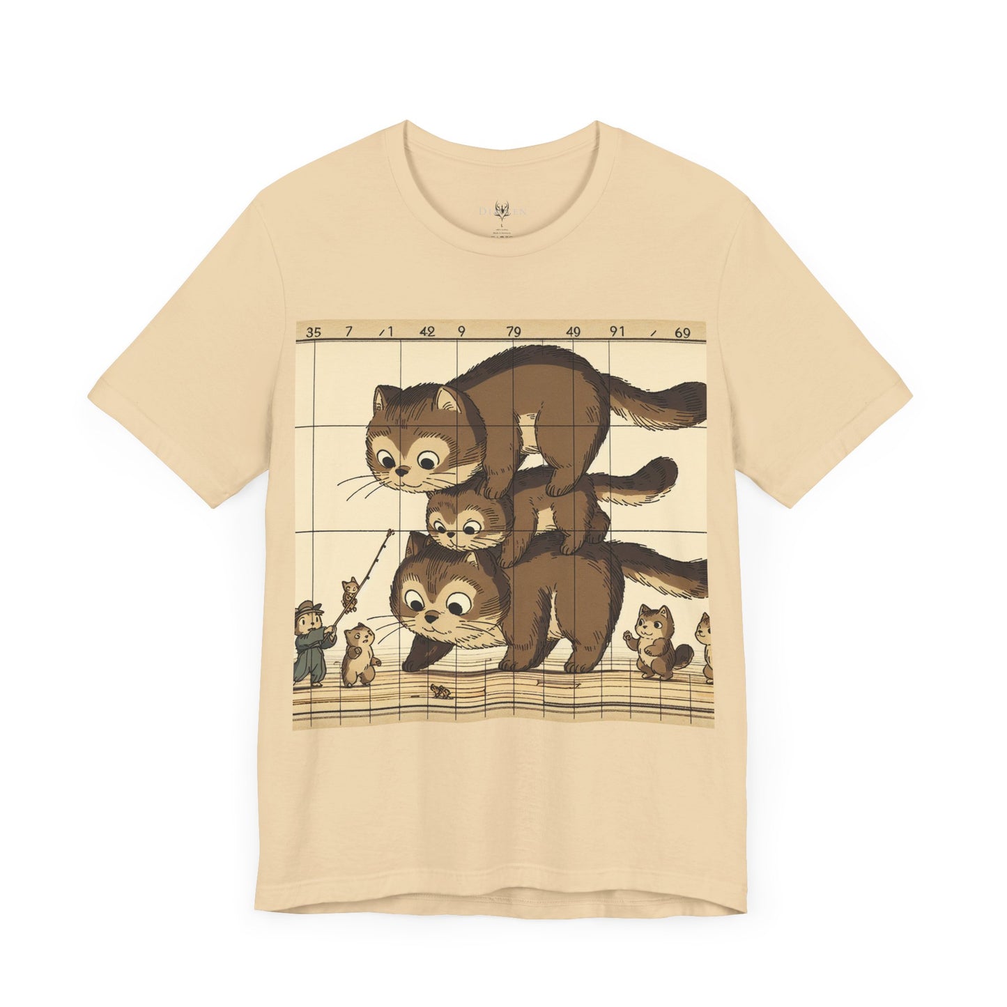 Cute Cat Stack Unisex Jersey Tee - Perfect for Animal Lovers & Gift Occasions