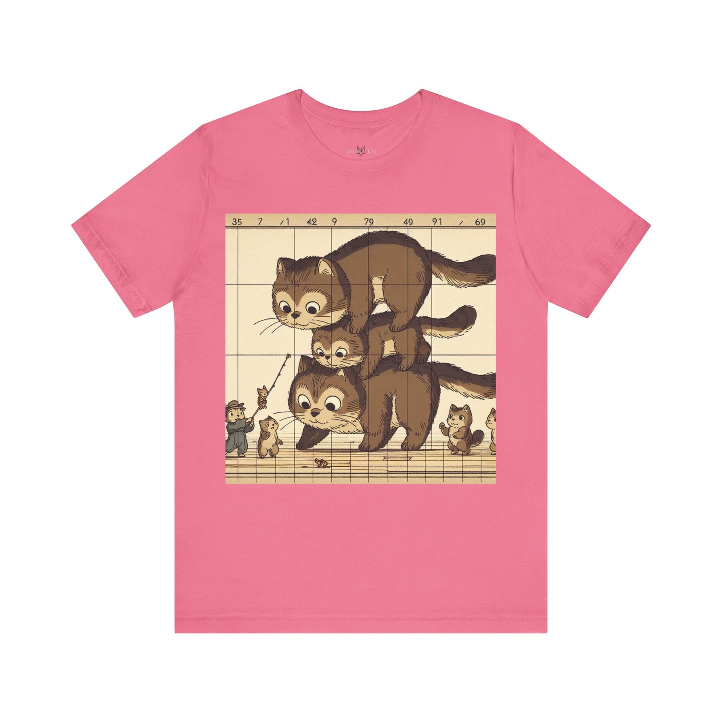 Cute Cat Stack Unisex Jersey Tee - Perfect for Animal Lovers & Gift Occasions
