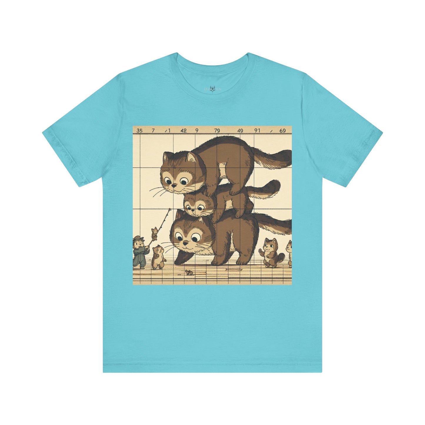 Cute Cat Stack Unisex Jersey Tee - Perfect for Animal Lovers & Gift Occasions