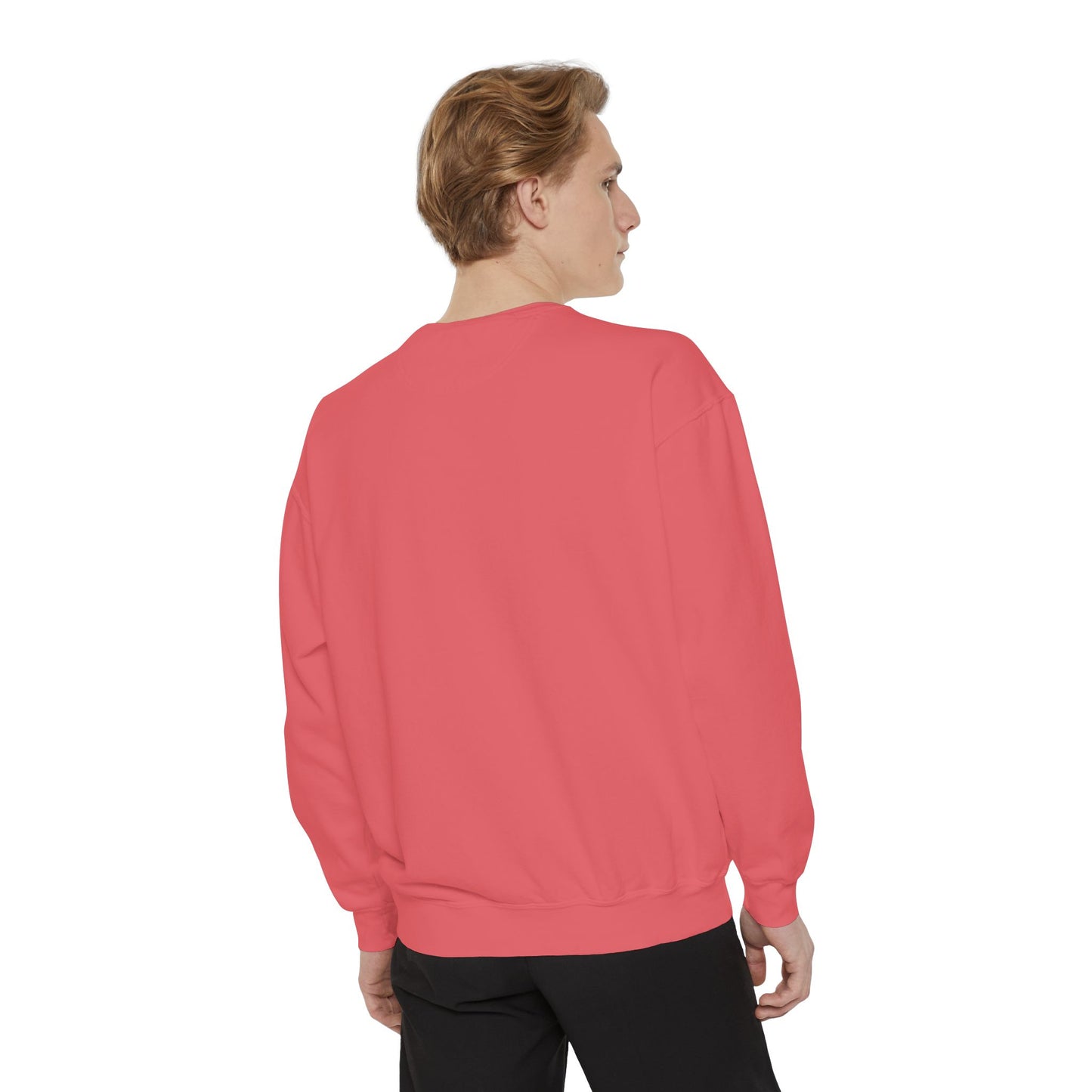 Unisex Garment-Dyed Sweatshirt - Tic Tac Toe Hearts Design