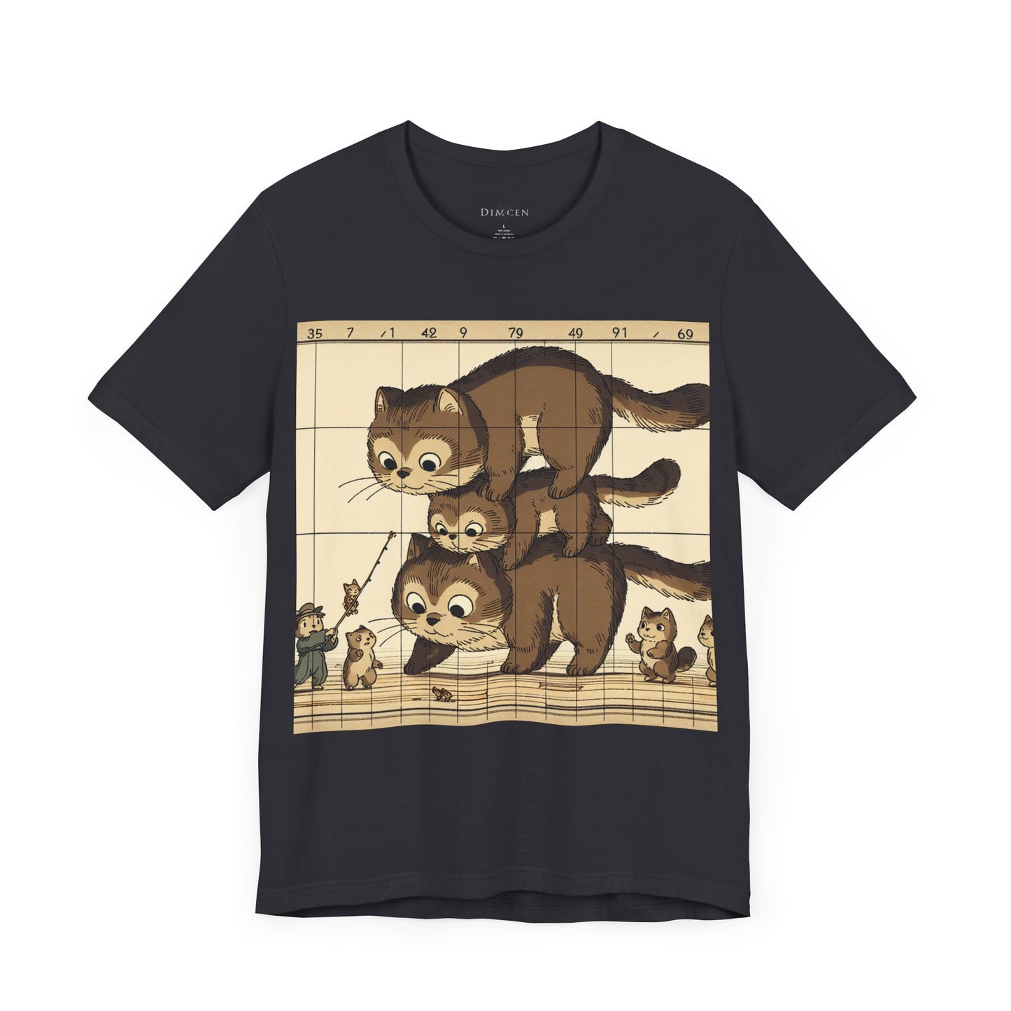 Cute Cat Stack Unisex Jersey Tee - Perfect for Animal Lovers & Gift Occasions