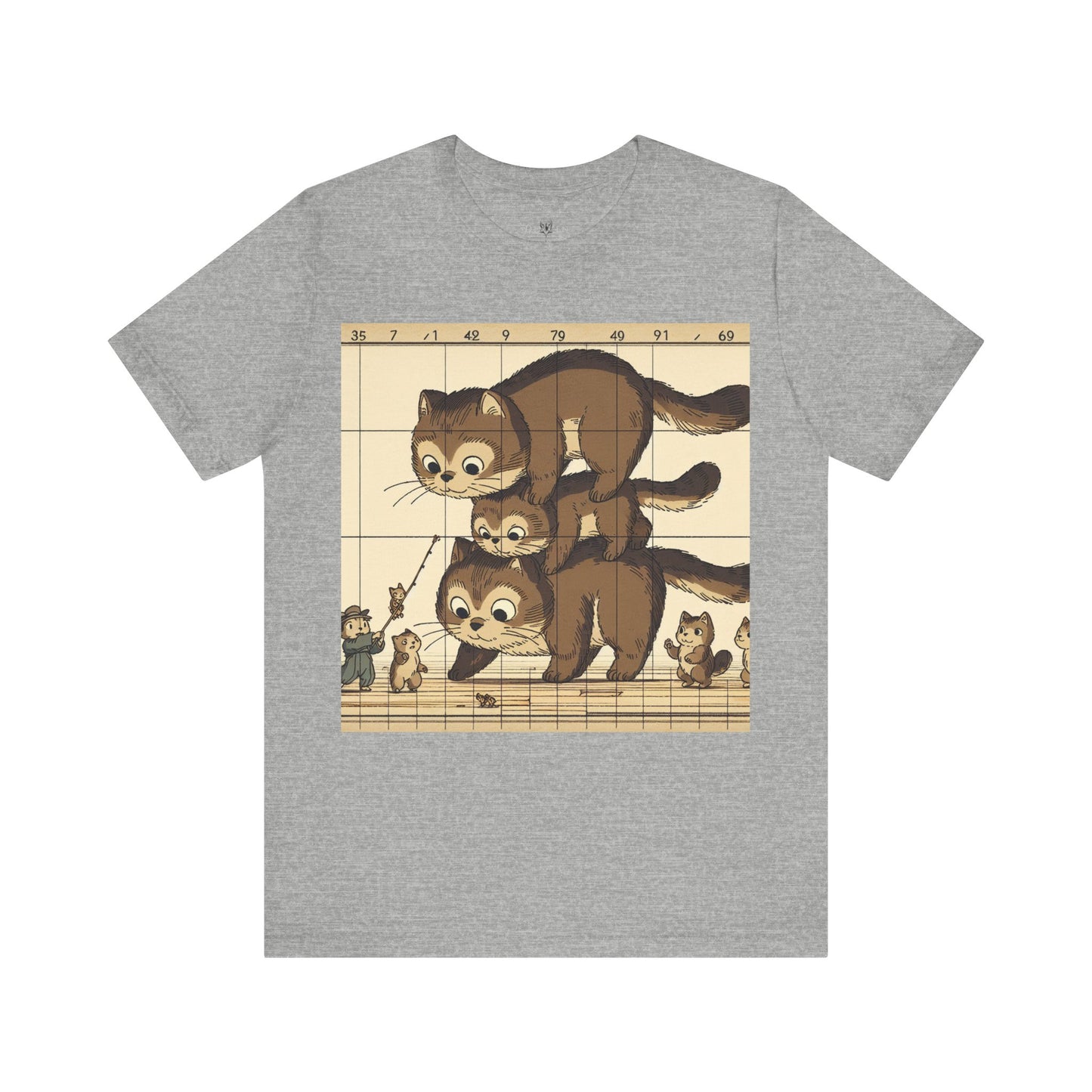 Cute Cat Stack Unisex Jersey Tee - Perfect for Animal Lovers & Gift Occasions