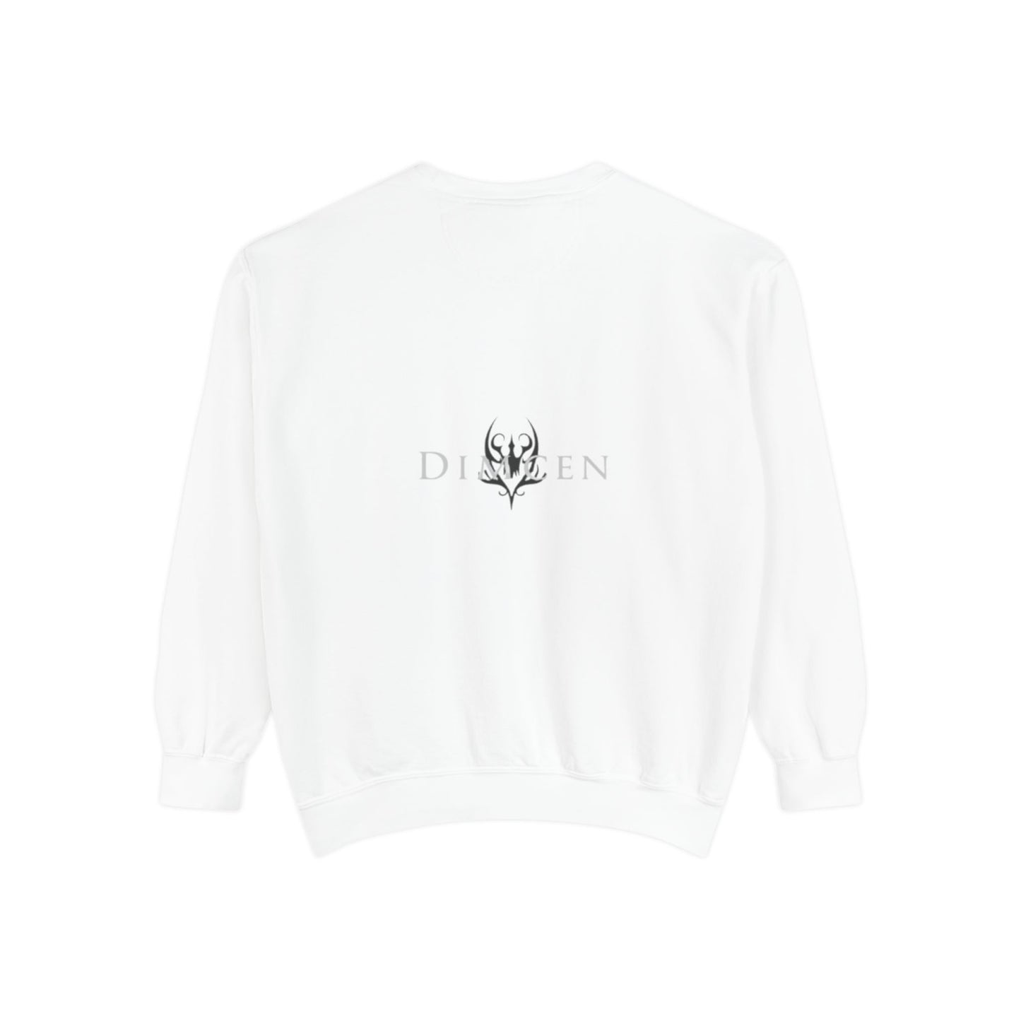 Unisex Garment-Dyed Sweatshirt - Tic Tac Toe Hearts Design