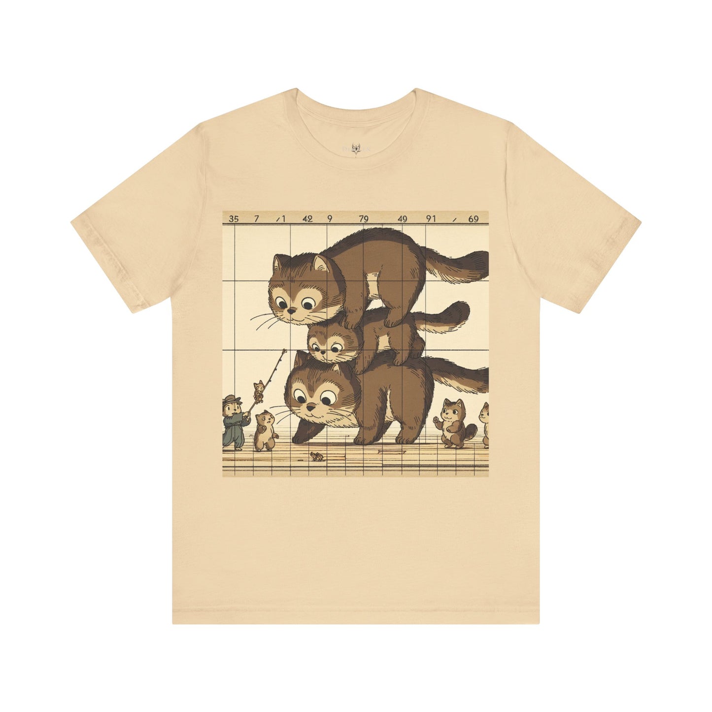 Cute Cat Stack Unisex Jersey Tee - Perfect for Animal Lovers & Gift Occasions
