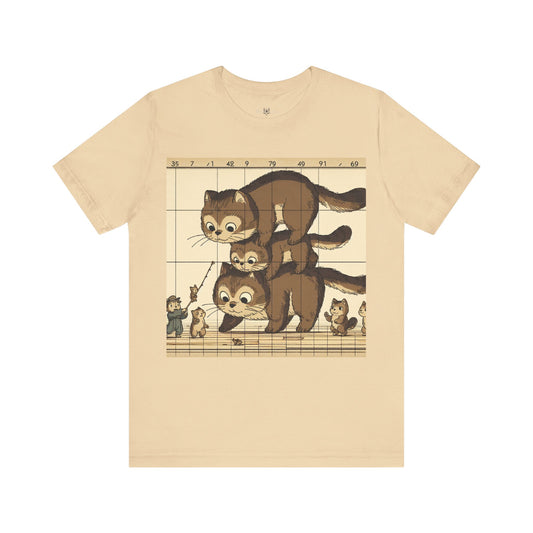 Cute Cat Stack Unisex Jersey Tee - Perfect for Animal Lovers & Gift Occasions