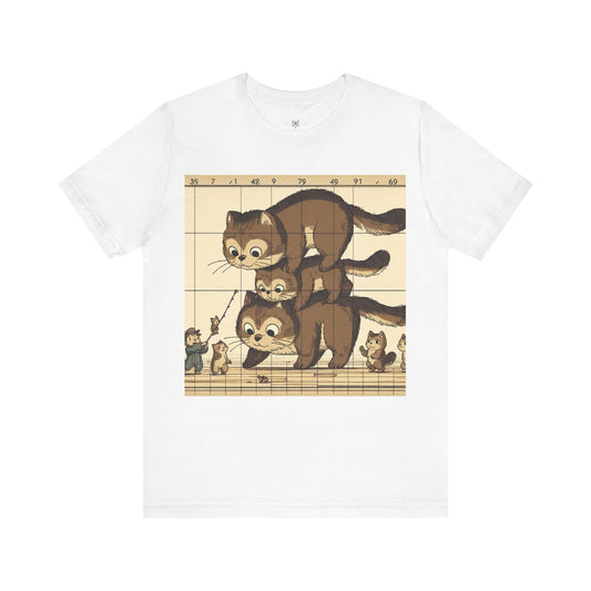 Cute Cat Stack Unisex Jersey Tee - Perfect for Animal Lovers & Gift Occasions