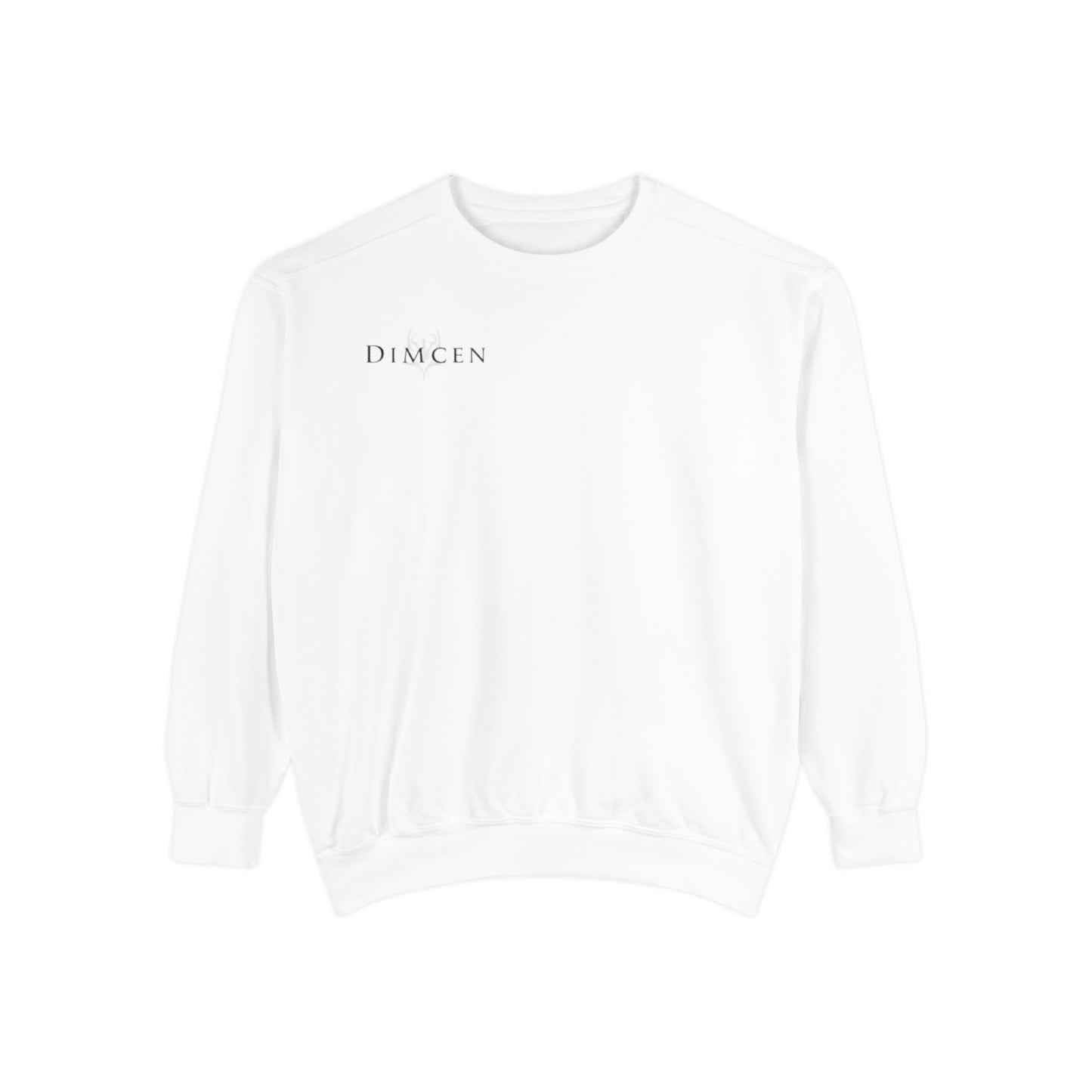 Unisex Garment-Dyed Sweatshirt - Tic Tac Toe Hearts Design