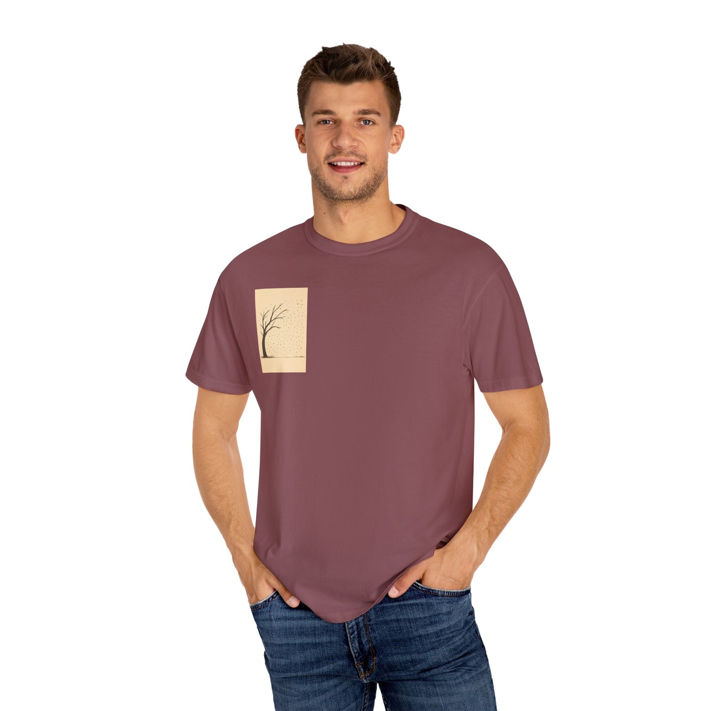 Garment-Dyed Tree Graphic Tee, Nature-Inspired T-Shirt, Unisex Casual Style Top, Eco-Friendly Fashion, Perfect for Outdoorsy Vibes, [...]