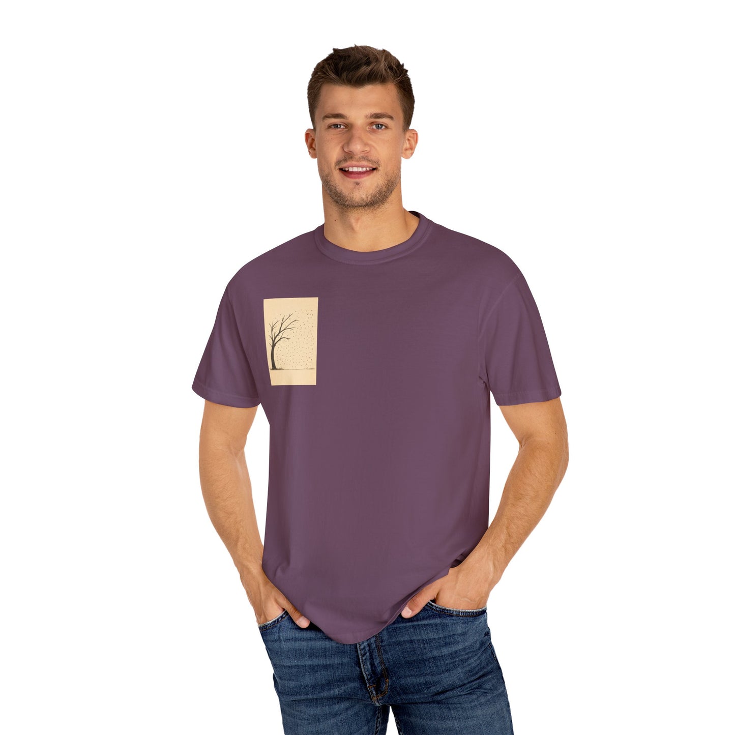 Garment-Dyed Tree Graphic Tee, Nature-Inspired T-Shirt, Unisex Casual Style Top, Eco-Friendly Fashion, Perfect for Outdoorsy Vibes, [...]