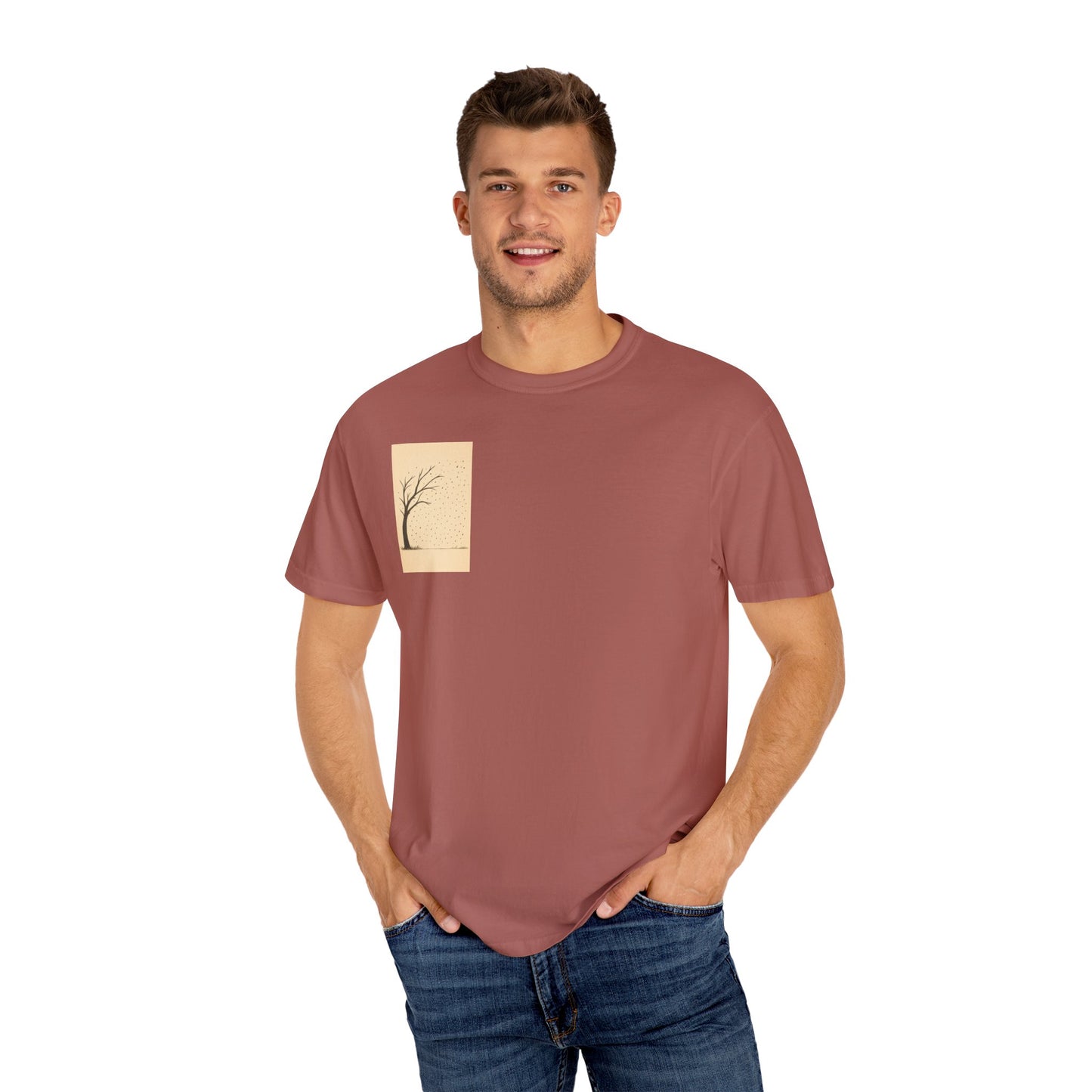 Garment-Dyed Tree Graphic Tee, Nature-Inspired T-Shirt, Unisex Casual Style Top, Eco-Friendly Fashion, Perfect for Outdoorsy Vibes, [...]